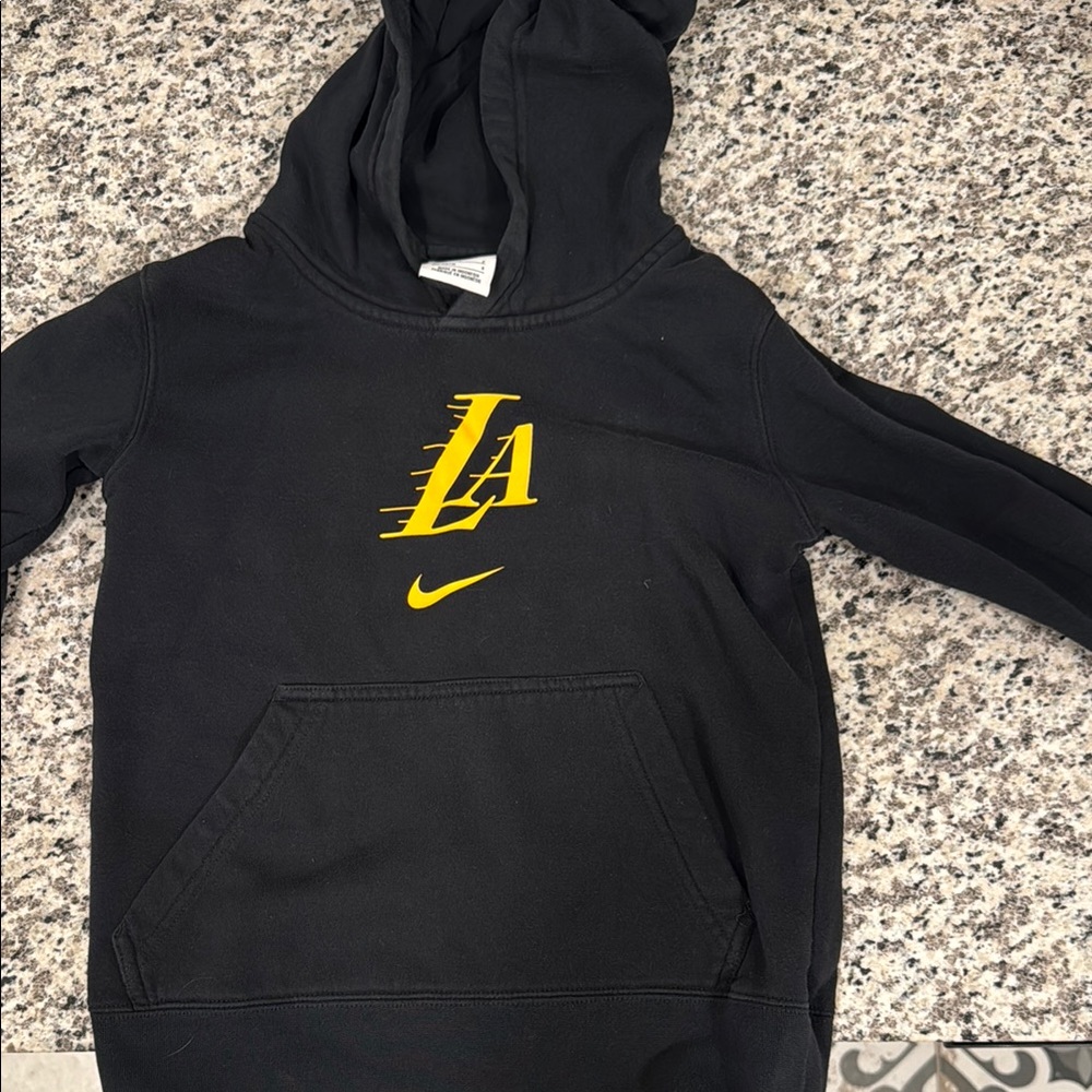 Nike Black Hoodie with Yellow LA Logo